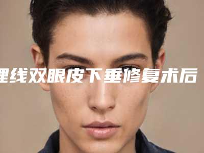 埋线双眼皮下垂修复术后的护理内容